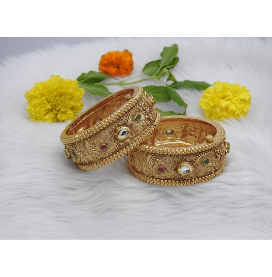 Ethnic Brass Matte Kada