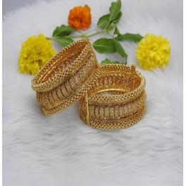 NEW GOLD TWISTED COPPER GOLD PLATED WOMENS BANGLES