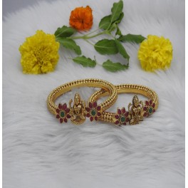 ETHEREAL LAXMI TEMPLE DIVINE ELEGANCE BANGLES HIGHGOLD BANGLES 2PCS SET BANGLES JEW FOR GIRLS AND WOMEN