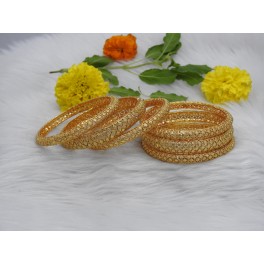 Gleaming Texture Bangle Set