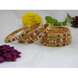 Colorful Meena Cascade Bangles