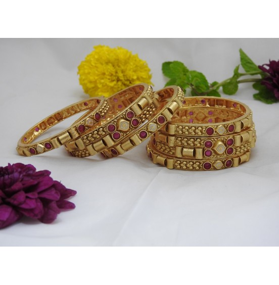 Colorful Meena Cascade Bangles